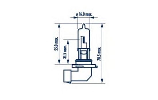 Bec far faza lunga HB3 12V/60W P20D RANGE POWER BLUE+ 3700K