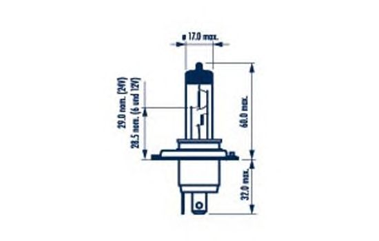 Bec far faza lunga H4 12V/100/90W P43T RALLYE PURE PERFORMANCE