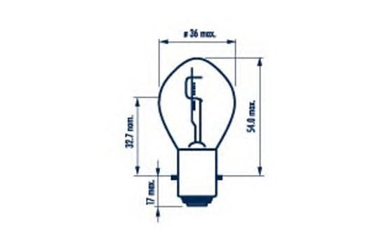 Bec NARVA S2 12V 35/35W BA20d