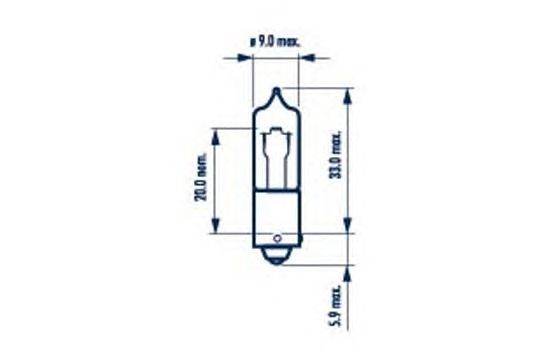 Bec NARVA H21W 12V 21W BAY9s