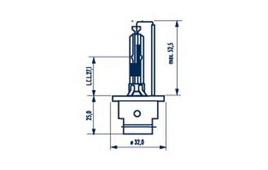 Bec far faza lunga XENON D2R 85V/35W P32D-3