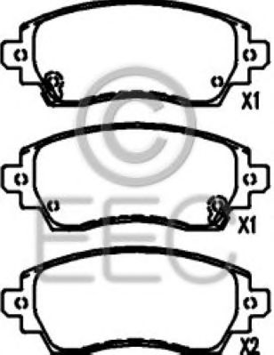 set placute frana,frana disc