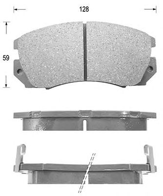 set placute frana,frana disc