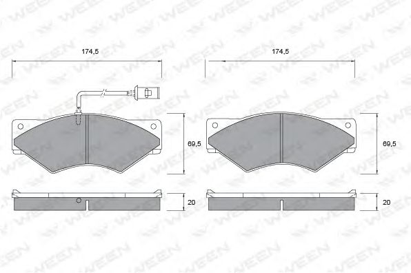 set placute frana,frana disc