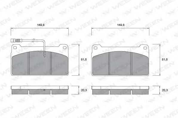 set placute frana,frana disc