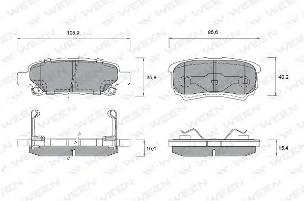 set placute frana,frana disc