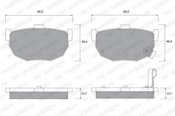 set placute frana,frana disc