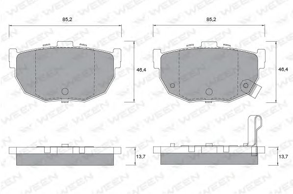 set placute frana,frana disc