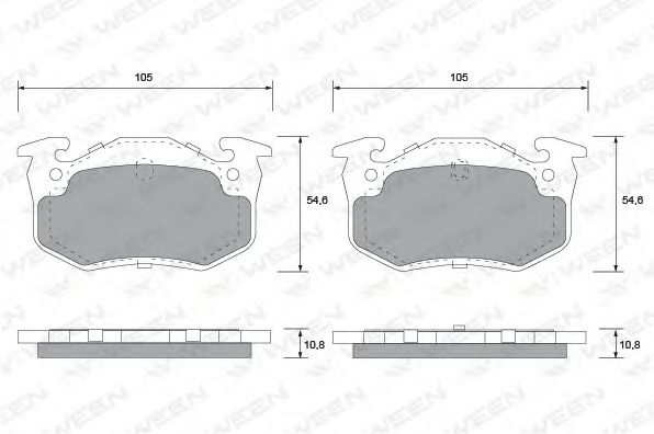 set placute frana,frana disc