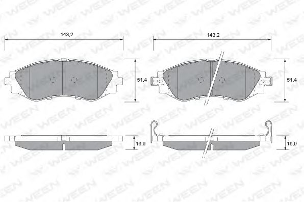 set placute frana,frana disc