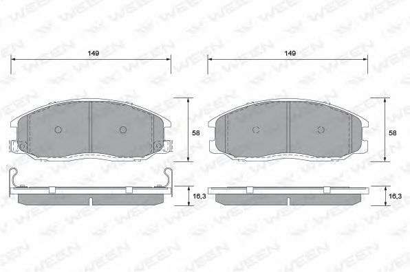 set placute frana,frana disc