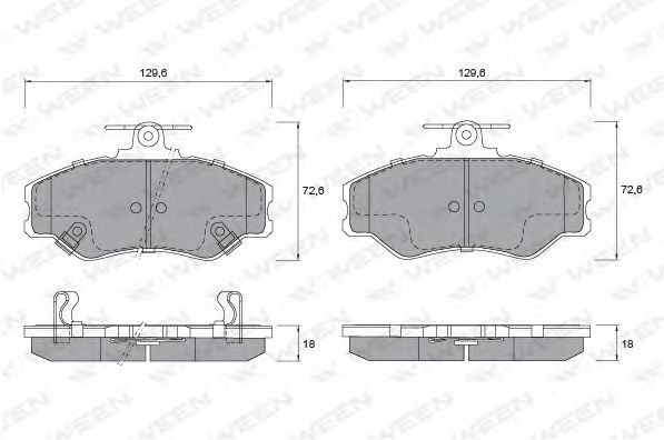 set placute frana,frana disc