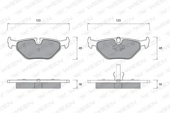 set placute frana,frana disc