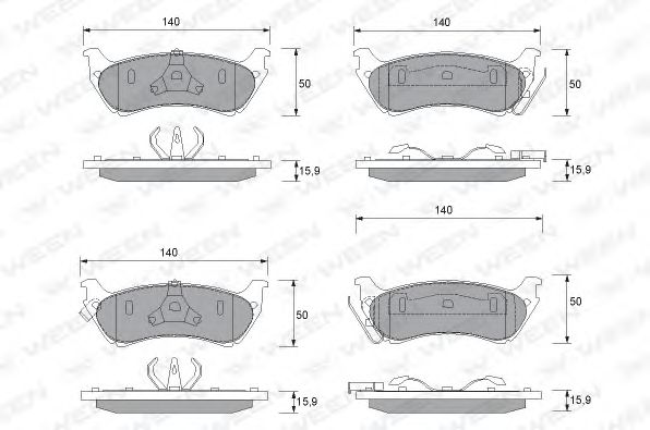 set placute frana,frana disc