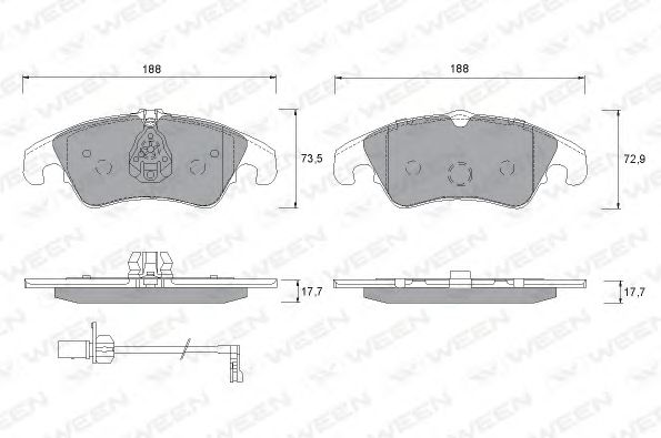 set placute frana,frana disc