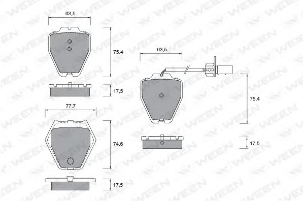 set placute frana,frana disc