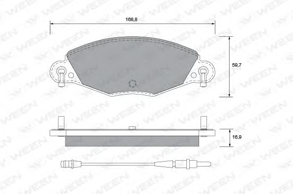 set placute frana,frana disc