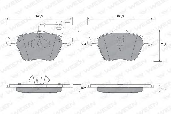 set placute frana,frana disc