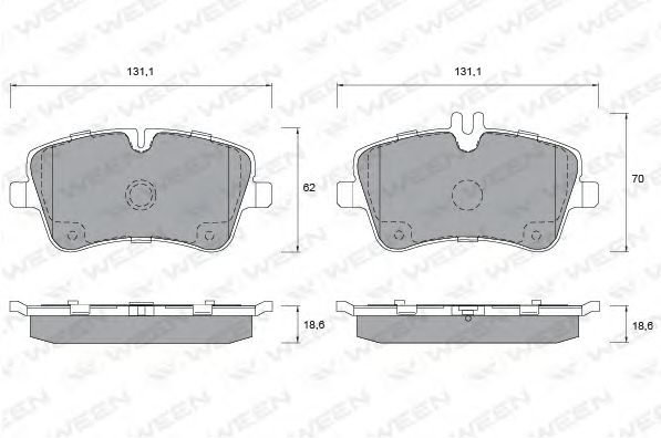 set placute frana,frana disc