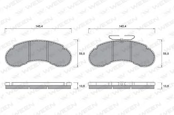 set placute frana,frana disc