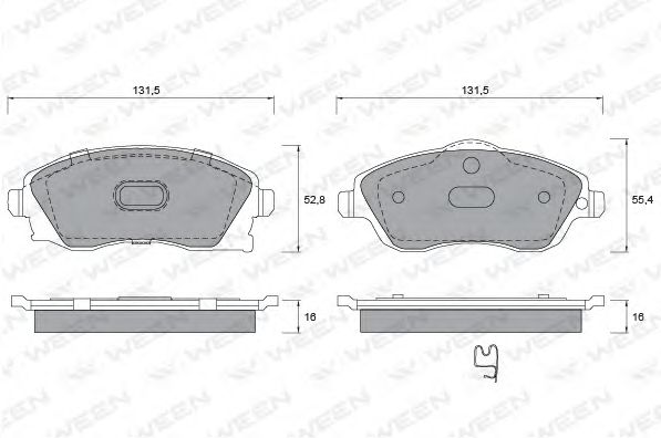 set placute frana,frana disc