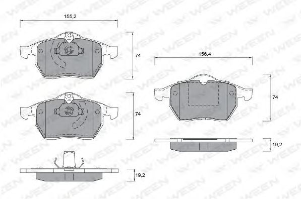 set placute frana,frana disc