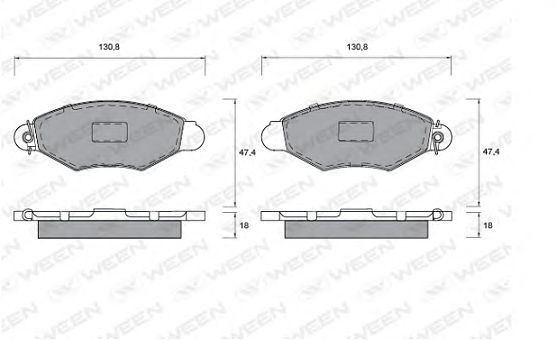 set placute frana,frana disc