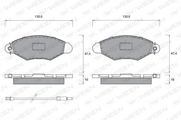 set placute frana,frana disc