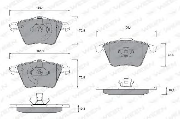 set placute frana,frana disc