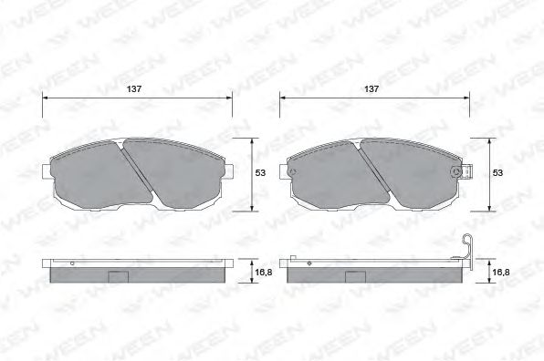 set placute frana,frana disc