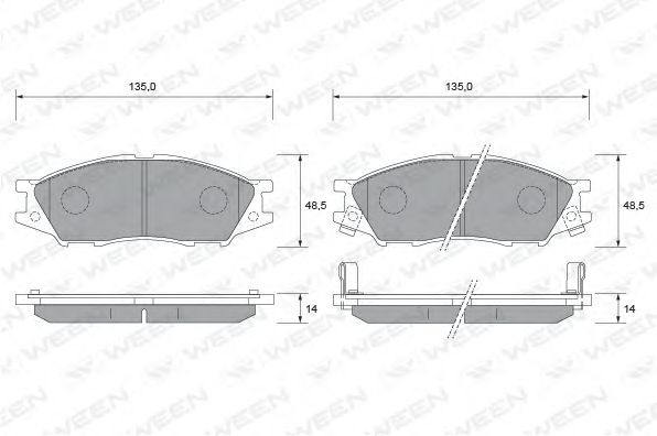 set placute frana,frana disc