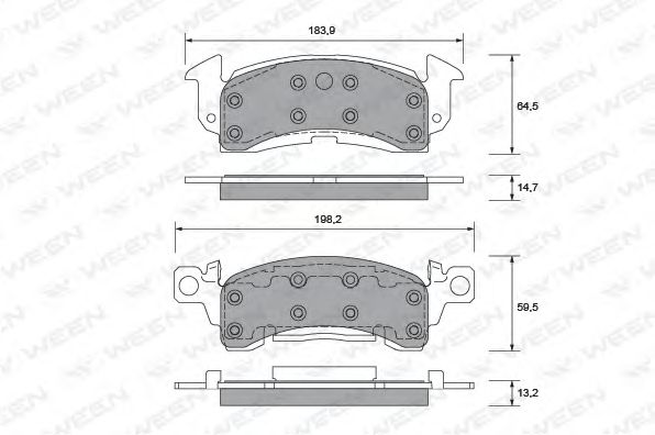 set placute frana,frana disc