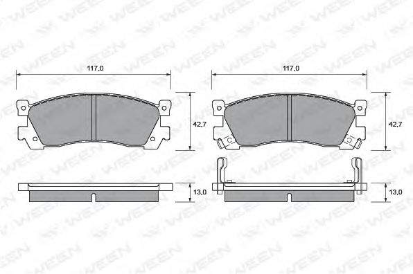 set placute frana,frana disc