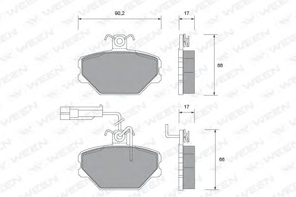 set placute frana,frana disc