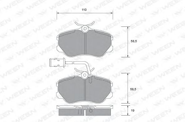 set placute frana,frana disc