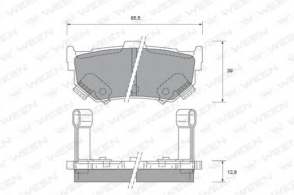 set placute frana,frana disc