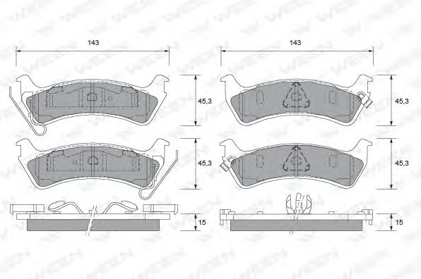 set placute frana,frana disc