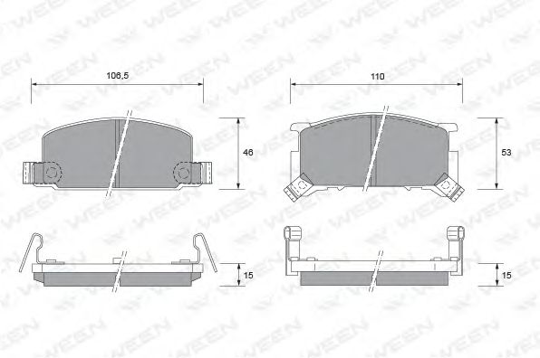 set placute frana,frana disc