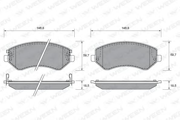 set placute frana,frana disc