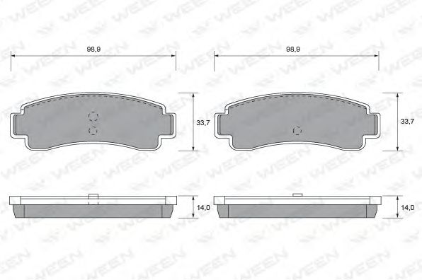 set placute frana,frana disc