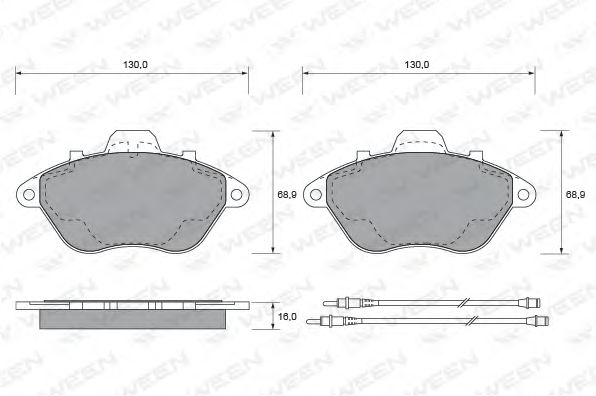 set placute frana,frana disc