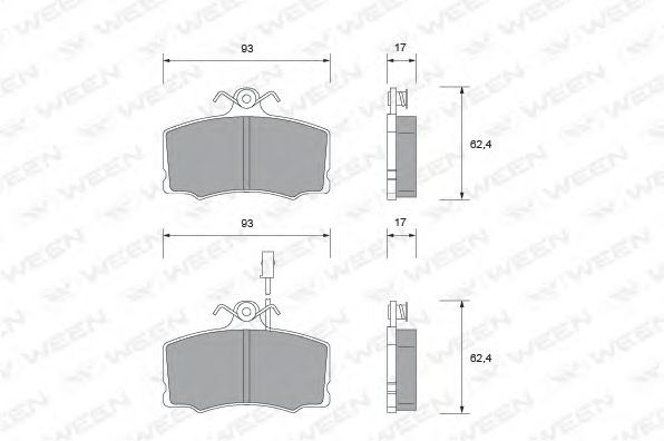 set placute frana,frana disc