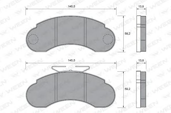 set placute frana,frana disc