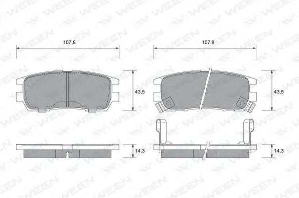 set placute frana,frana disc