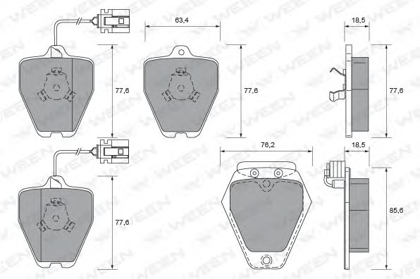 set placute frana,frana disc