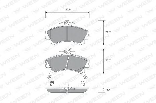 set placute frana,frana disc