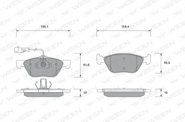 set placute frana,frana disc