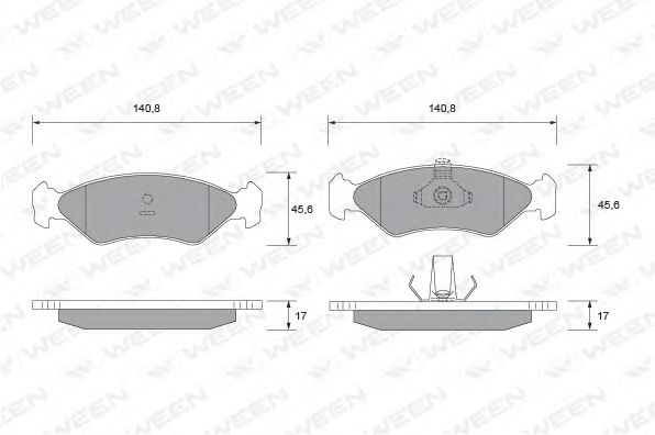 set placute frana,frana disc