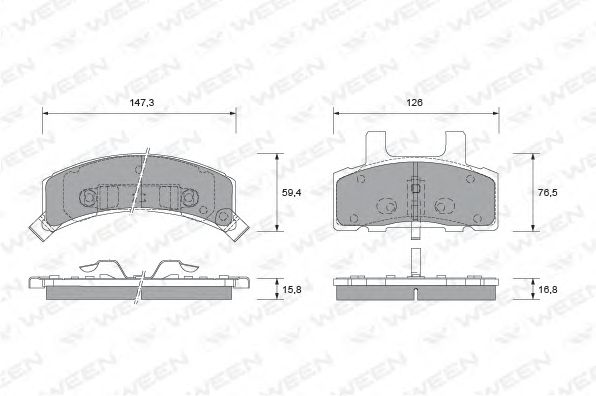 set placute frana,frana disc