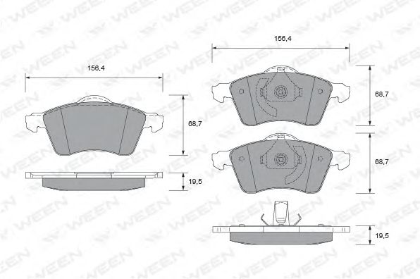 set placute frana,frana disc